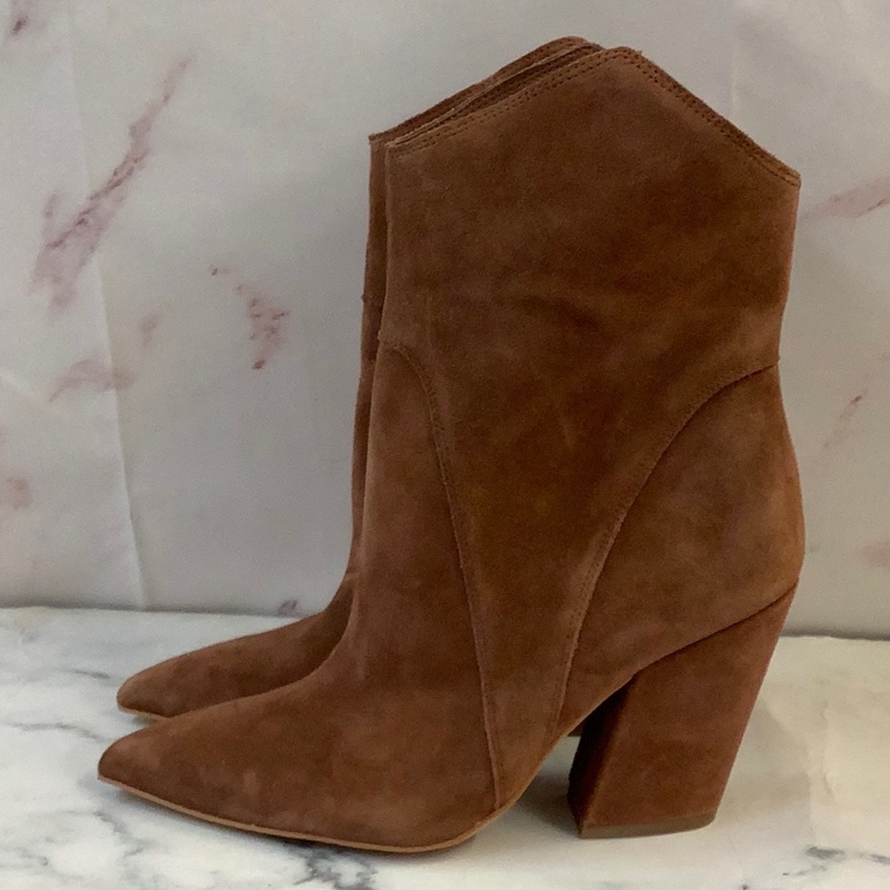 NWT Dolce Vita Women's Ankle Boot Brown Suede Size 6.5